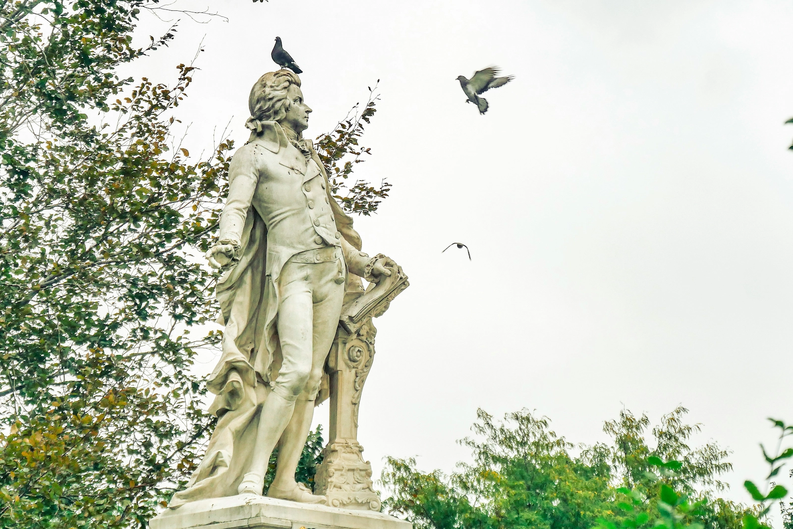 Photograph of Mozart statue. Music School Trips